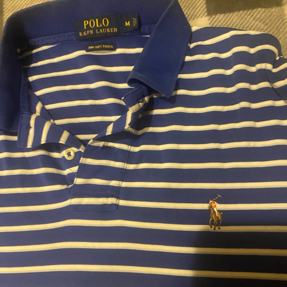 Ralph Lauren Classic Blue and White Polo